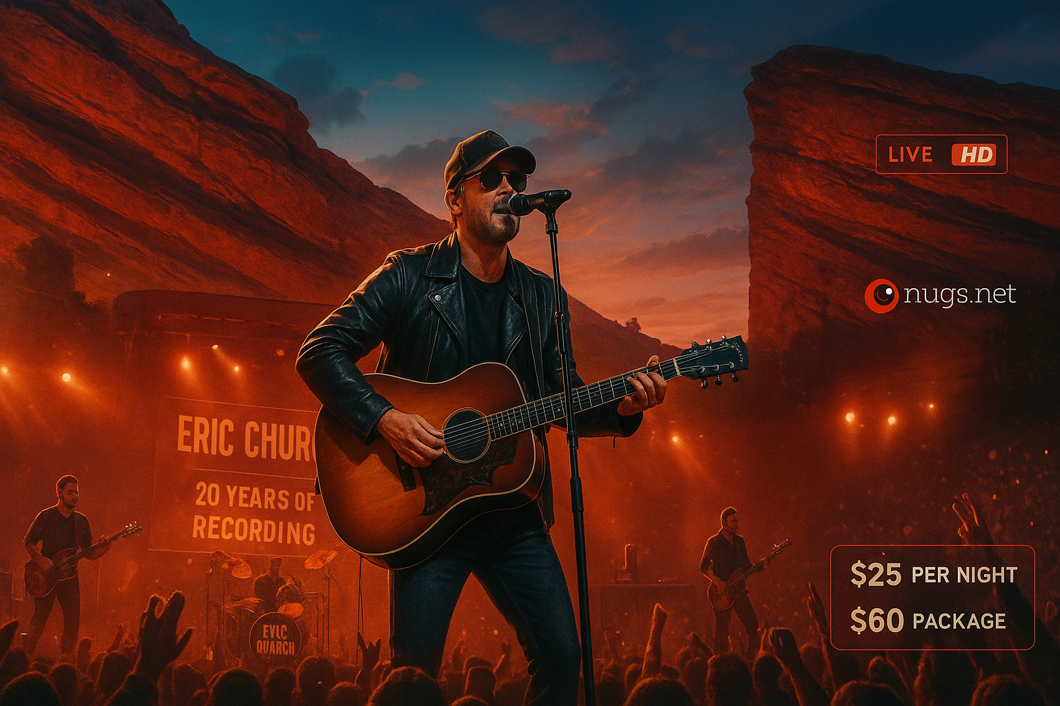 Eric Church Streams Three Sold-Out Red Rocks Shows Live This July