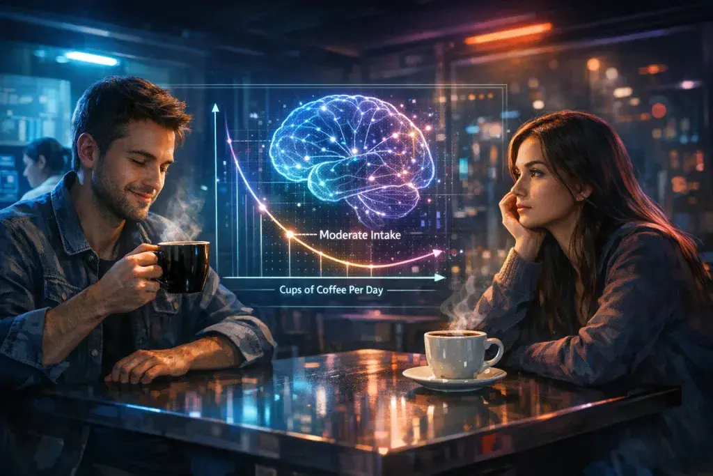 Moderate Coffee Intake Lowers Anxiety and Depression Risk in Large UK Study