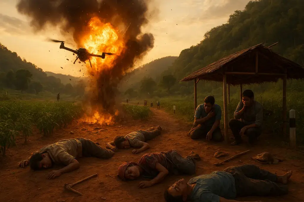 Drone From Myanmar's Civil War Kills Three Migrant Workers Inside Thailand