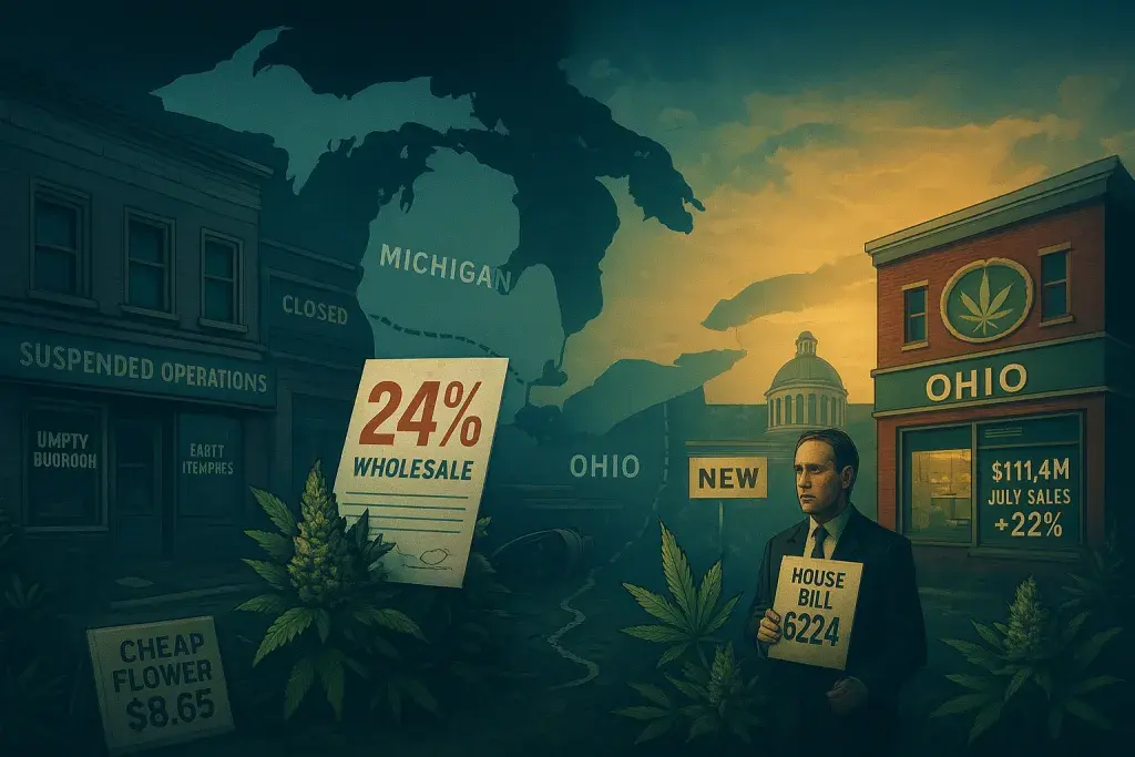 Michigan's Wholesale Tax Tests a Cannabis Market Ohio Is Chasing